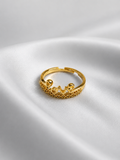 Aura Glow Gold Plated LOVE Adjustable Ring for Women